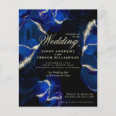 Papier Mariage à petit budget bleu royal sur fond noir ép (Devant)