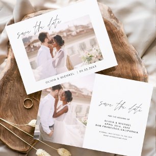 Papier Mariage à petit budget Enregistrer la date Photo F