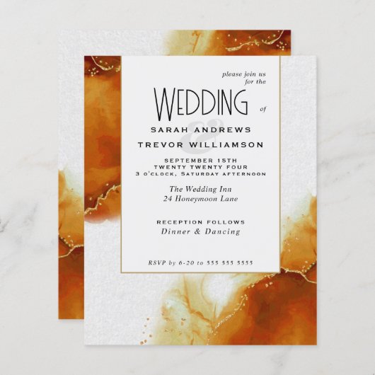 Papier Mariage à petit budget  Toscane Topaze Cieux Abstr (Devant / Derrière)