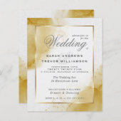 Papier Mariage à petit budget Tuscany Or Jaune Marbre Abs (Devant / Derrière)