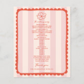 Papier Mariage à rayures rose floral (Dos)