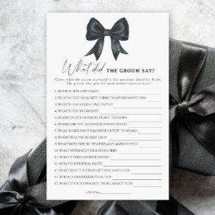Papier Mariage à ruban noir Que a dit le marié