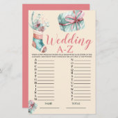 Papier Mariage A-Z Christmas Stocking Bridal Game (Devant / Derrière)