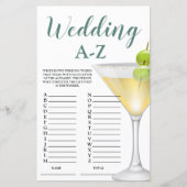 Papier Mariage A-Z Élégant jeu de Fête des mariées (Devant)