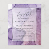 Papier Mariage abordable Cust4 Lavender Rose Abstrait (Devant)