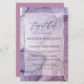 Papier Mariage abordable Cust6 Lavender Rose Abstrait (Devant / Derrière)