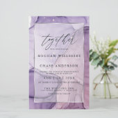 Papier Mariage abordable Cust6 Lavender Rose Abstrait (Debout devant)