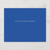 Papier Mariage Abstrait de corail bleu moderne (Dos)