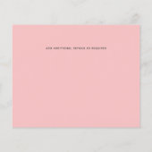 Papier Mariage Abstrait de corail bleu moderne (Dos)