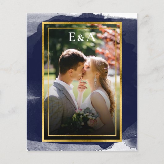 Papier Mariage Abstrait Enregistrer la date Invitations | (Dos)