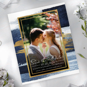 Papier Mariage Abstrait Enregistrer la date Invitations