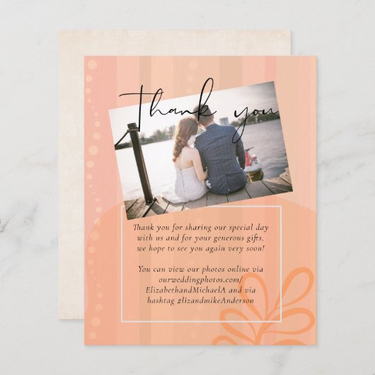 Papier Mariage Abstrait moderne scandinave japonais (Devant / Derrière)