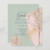 Papier Mariage Abstrait moderne scandinave japonais (Devant / Derrière)