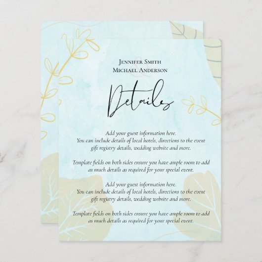 Papier Mariage Abstrait moderne scandinave japonais (Devant / Derrière)