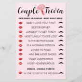 Papier Mariage amusant Couple Trivia Jeu - Mariée vs Groo (Devant)