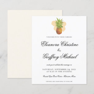 Papier MARIAGE Aquarelle Tropical Pineapple Pas Cher
