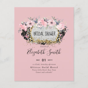 Papier MARIAGE - Argent Rosegold Floral Girl Parties scin