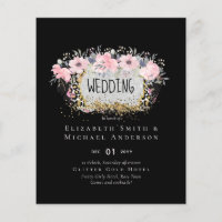 MARIAGE - Argent Rosegold Floral Girl Parties scin