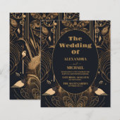 Papier Mariage Art déco élégant et économique (Devant / Derrière)