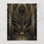 Papier Mariage Art déco géométrique Budget (Dos)