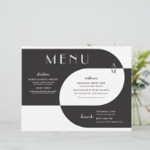 Papier Mariage Art Déco Vintage Noir Blanc (Debout devant)