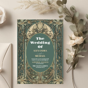 Papier Mariage Art Nouveau Floral Vintage Économique