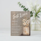 Papier Mariage au Pot Mason Rien de Fantaisiste Juste l'A (Debout devant)