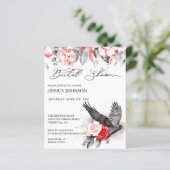 Papier Mariage automnal Corbeau Corneille Rouge Noir (Debout devant)