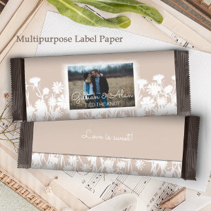 Papier Mariage Beige clair naturel Barre de bonbons