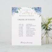 Papier mariage bienvenue commande de services (Debout devant)