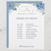 Papier mariage bienvenue commande de services (Devant / Derrière)