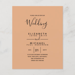 Papier Mariage bilingue espagnol BODA anglais Budget
