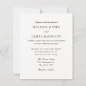 Papier Mariage Blanc de Typographie Traditionnelle Classi (Devant)