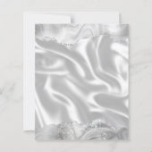 Papier Mariage Blanc Gris Argent Agate Blanc Soie (Dos)