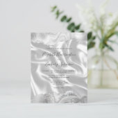 Papier Mariage Blanc Gris Argent Agate Blanc Soie (Debout devant)
