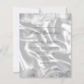 Papier Mariage Blanc Gris Argent Agate Blanc Soie (Devant)