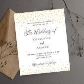 Papier Mariage blanc or coeur invitation