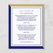 Papier Mariage bleu marine Informations d'invité Minimali (Dos)