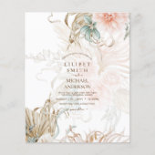 Papier Mariage Bohème Herbe de Pampas Fleur de Sauge de C (Devant)