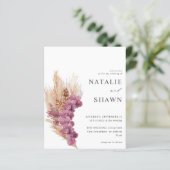 Papier Mariage Boho Floral Purple Budget (Debout devant)