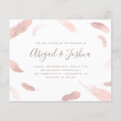 Papier Mariage Boho Pink Aquarelle Budget (Devant)