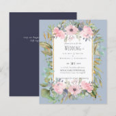 Papier Mariage Boho rose pâle (Devant / Derrière)