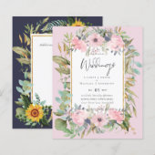 Papier Mariage Boho rose pâle (Devant / Derrière)