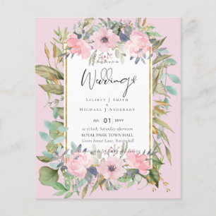 Papier Mariage Boho rose pâle