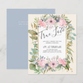 Papier Mariage Boho rose pâle (Devant / Derrière)