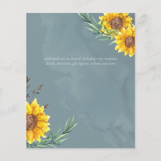 Papier Mariage Boho rustique Dusty Blue Sage (Dos)