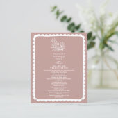 Papier Mariage Botanique Floral Rose (Debout devant)