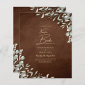 Papier Mariage Brown vert automne hiver (Devant / Derrière)