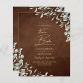 Papier Mariage Brown vert automne hiver (Devant / Derrière)