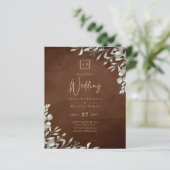 Papier Mariage Brown vert automne hiver (Debout devant)